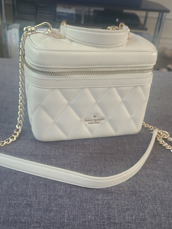 kate spade Handbags - kate spade Quilted White Vanity Crossbody with Gold Chain